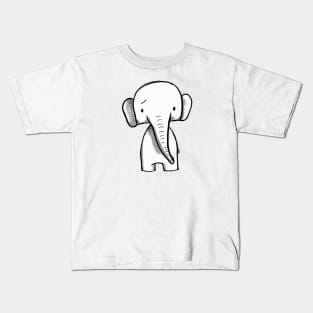 Cartoon sketch style elephant Kids T-Shirt